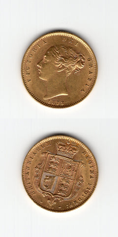 1872 Half Sovereign GVF