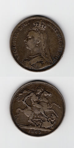 1889 Jubilee Head Crown GF