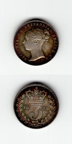 1838 Threepence UNC