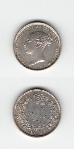 1841 Sixpence GEF