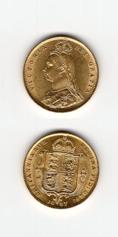 1887 Jubilee Head Half Sovereign GEF