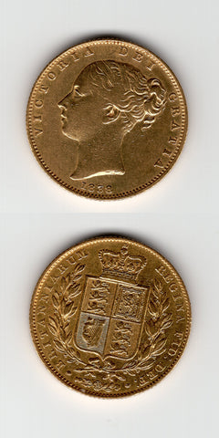 1838 Sovereign GF/VF