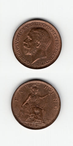 1929 Farthing UNC/BU
