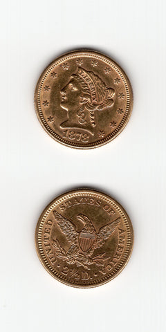 1878 USA Gold 2 1/2 Dollars AEF