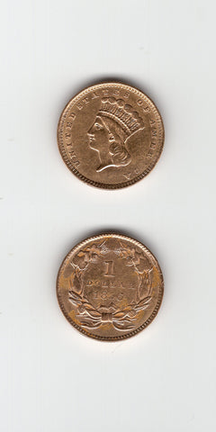 1852 USA Gold One Dollar GVF