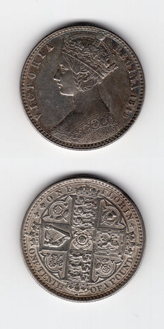 1849 Godless Florin GVF/EF