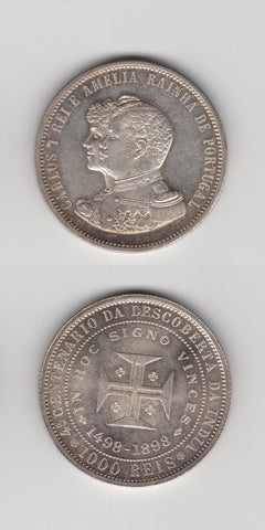 1898 Portugal.  1000Reis UNC