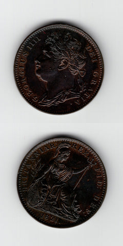 1821 Farthing UNC
