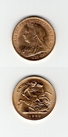 1899 Half Sovereign AEF/EF