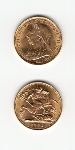 1901 Half Sovereign AUNC