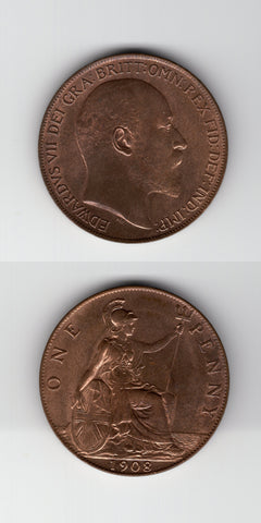 1908 Penny UNC/BU