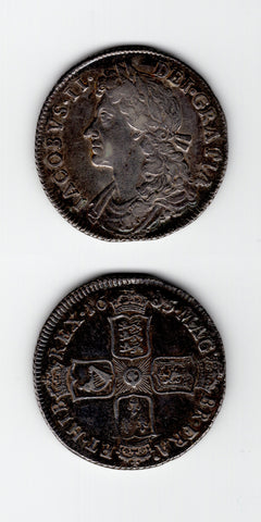 1685 James 11 Shilling VF