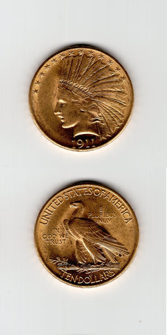 1911 USA Indian Head 10 Dollars GEF