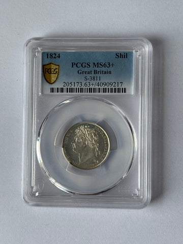 1824 George 1V  Garter Shilling UNC