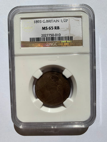 1893 Halfpenny UNC