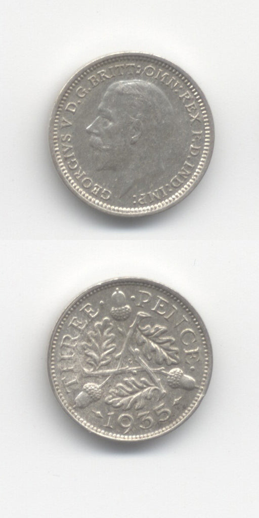 1935 Silver Threepence  UNC