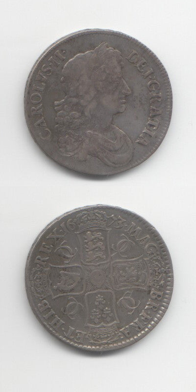 1673  Charles 2nd Crown AVF