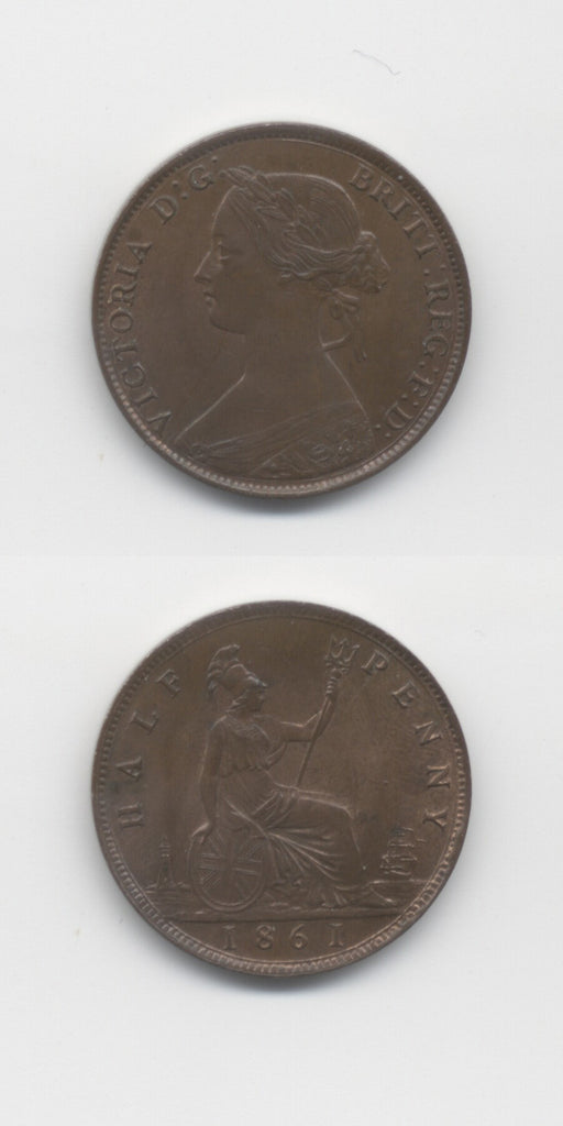 1861 Halfpenny  UNC