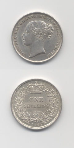 1844 Shilling  AUNC