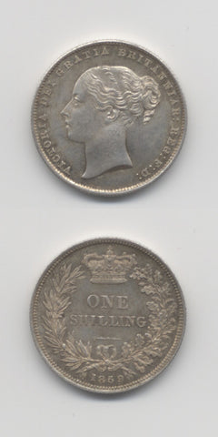 1859 Shilling UNC