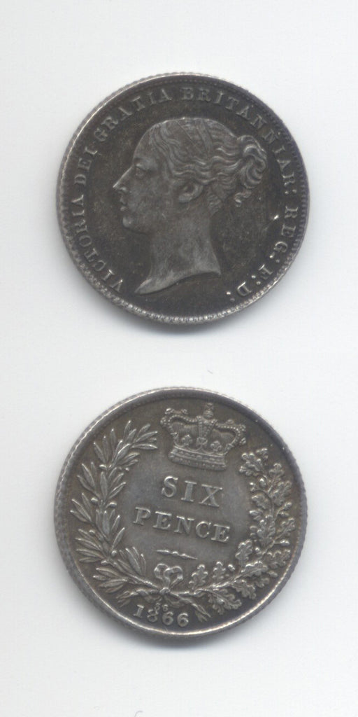 1866  Sixpence AEF