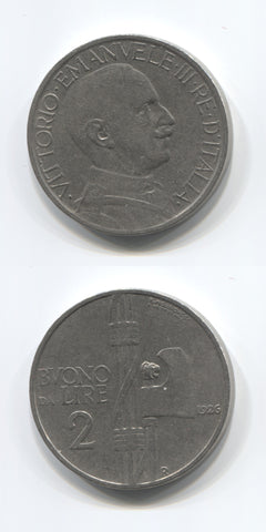 1926 R Italy 2 Lire Rare VF