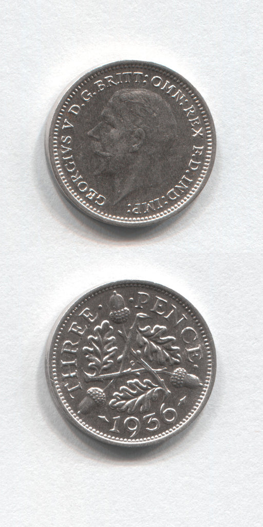 1936 Silver Threepence BU