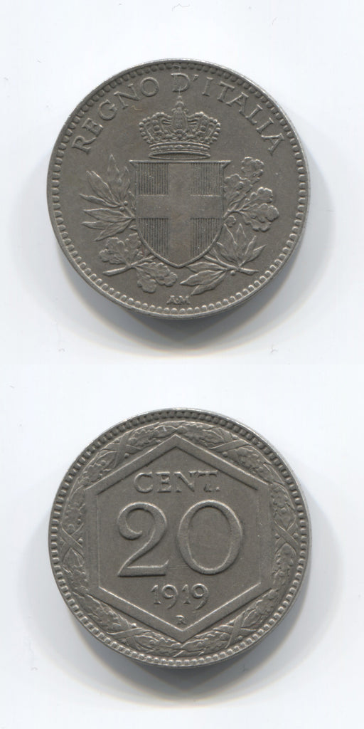 1919 R Italy 20 Centesimi EF