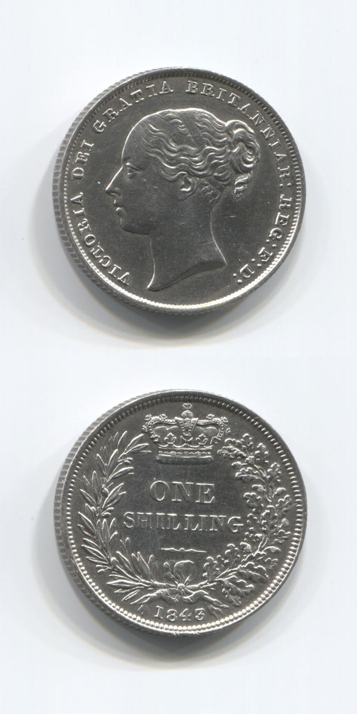1843 Shilling AUNC