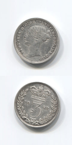 1868 Threepence AUNC