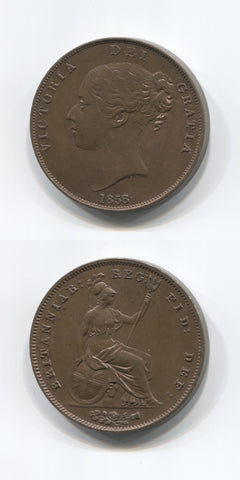 1858/7 Penny UNC