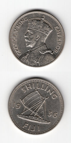 1936 Fiji Shilling AUNC