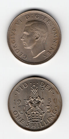 1951 S Shilling GEF/UNC