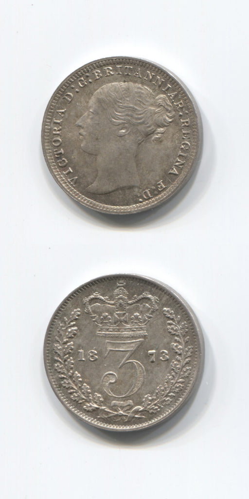 1873 Silver Threepence UNC