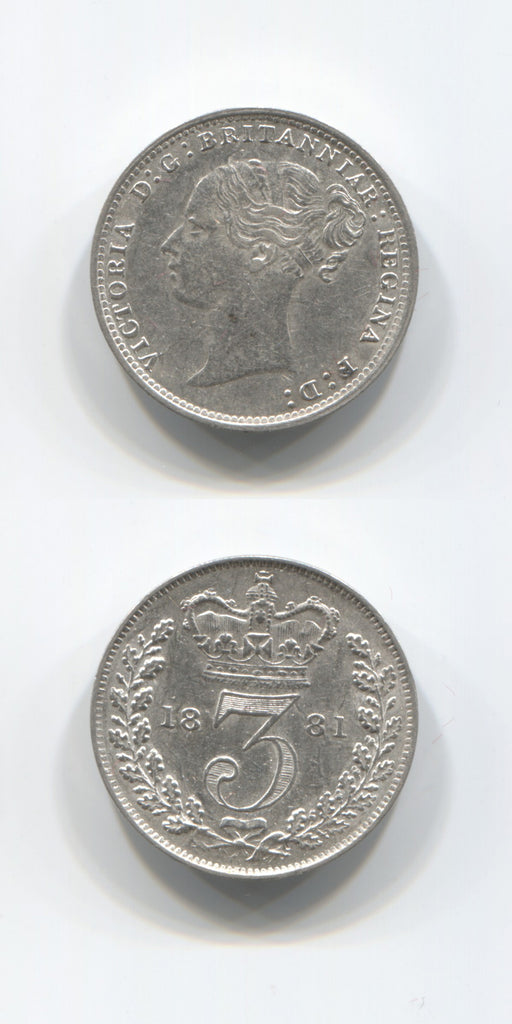1881 Silver Threepence GEF