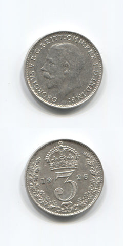 1926 Silver Threepence GEF