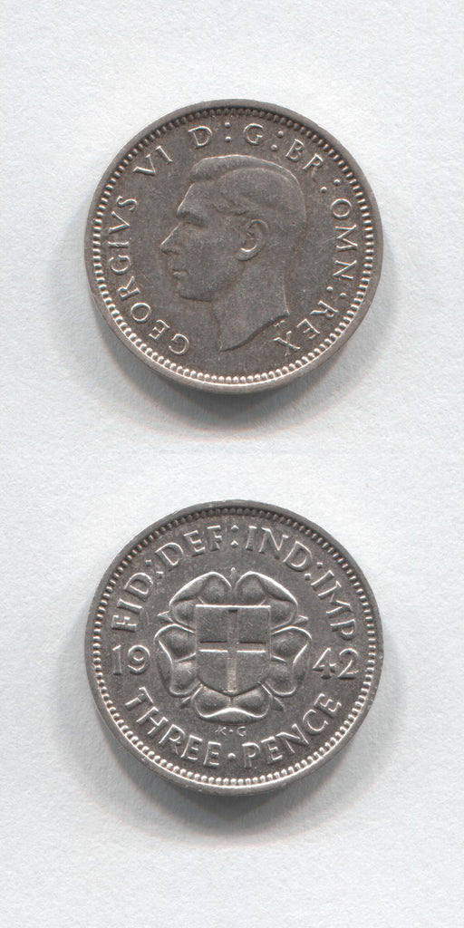 1942 Silver Threepence GVF