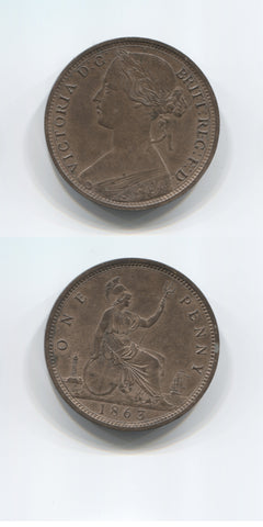 1863 Penny AUNC