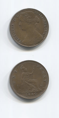 1860 Penny AUNC