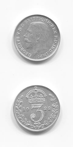 1922 Silver Threepence GEF