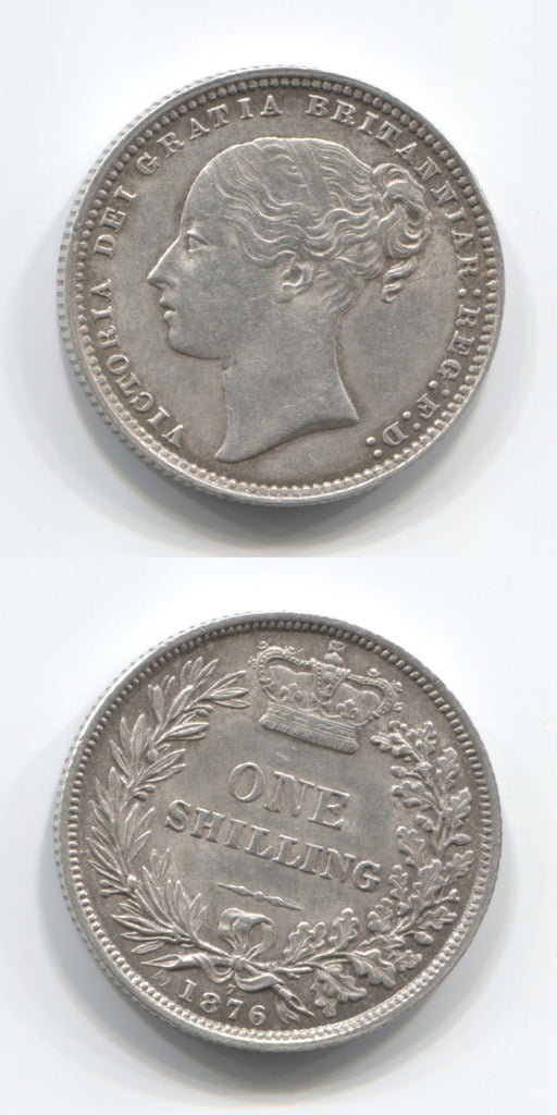 1876 Die7 Shilling GEF
