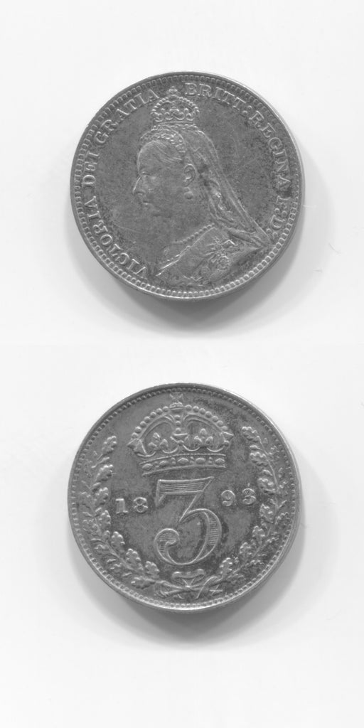 1893 Silver Threepence GVF