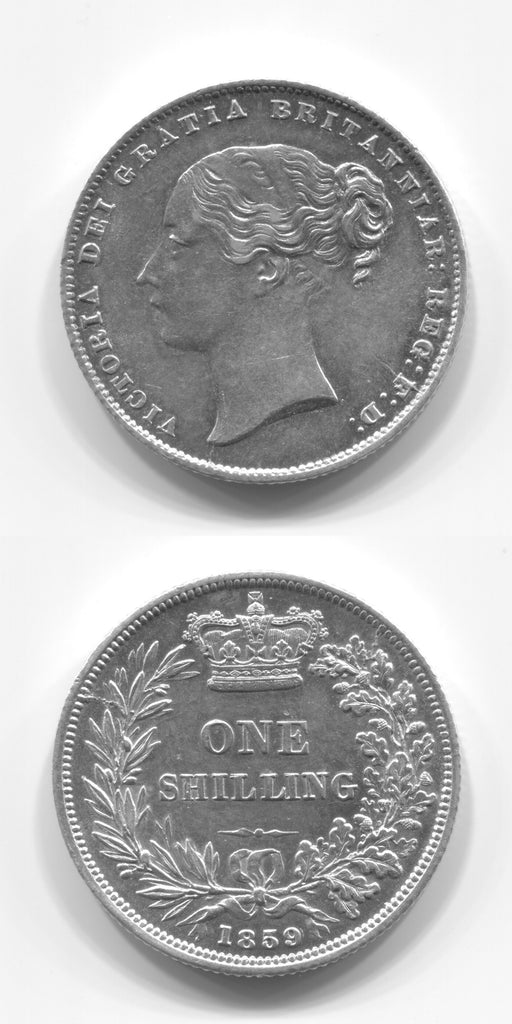 1859 Shilling AUNC