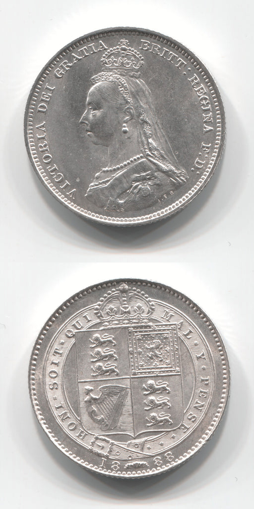 1888 Shilling ABU/BU