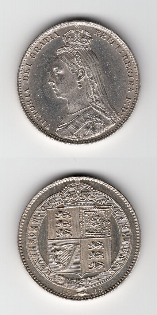 1889 Shilling BU