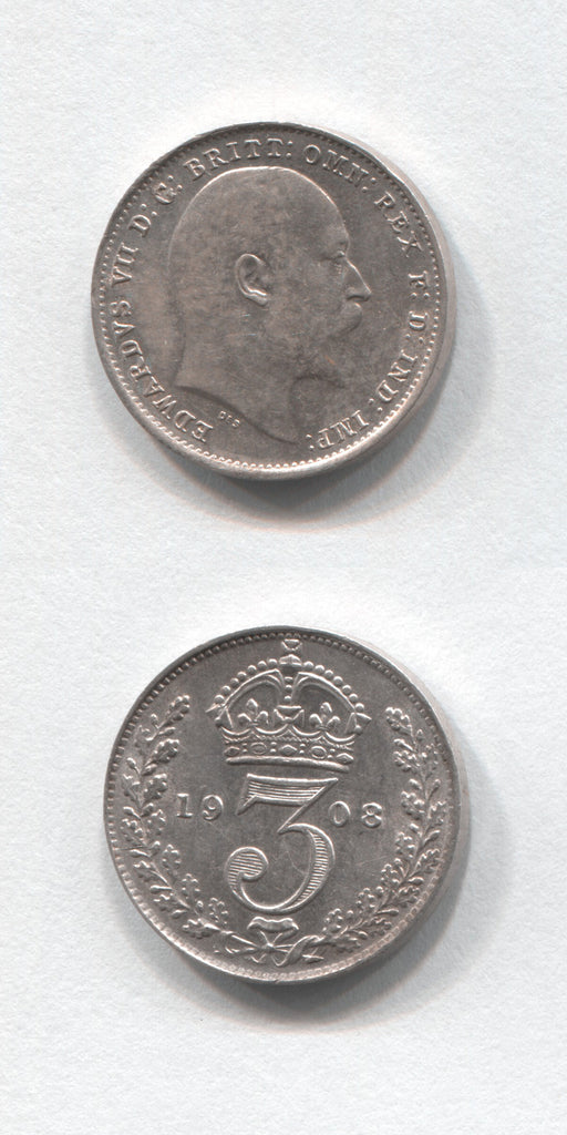1908 Silver Threepence UNC