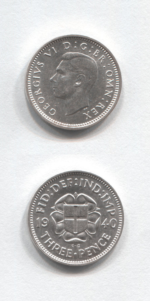 1940 Silver Threepence UNC/BU