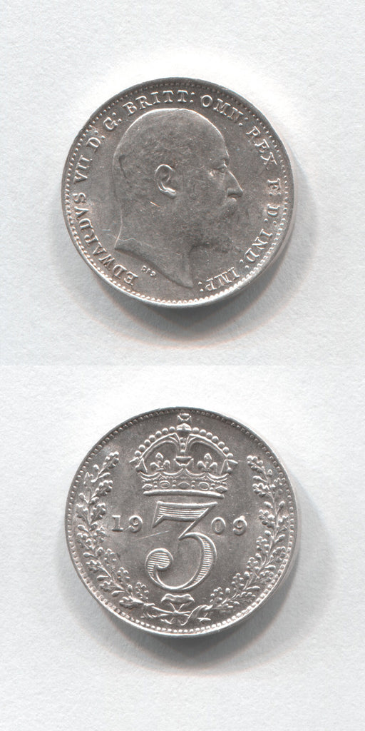 1909 Silver Threepence BU
