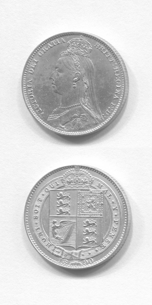 1890 Shilling BU