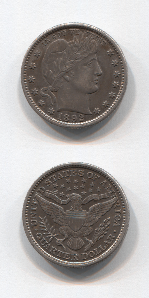 1892 USA 1/4 Dollar AUNC
